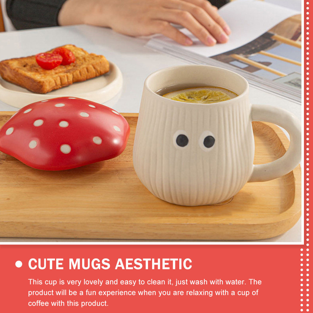 Coffee Tea And Cocoa - Ceramic Coffee Mug Mushroom Shape Cute