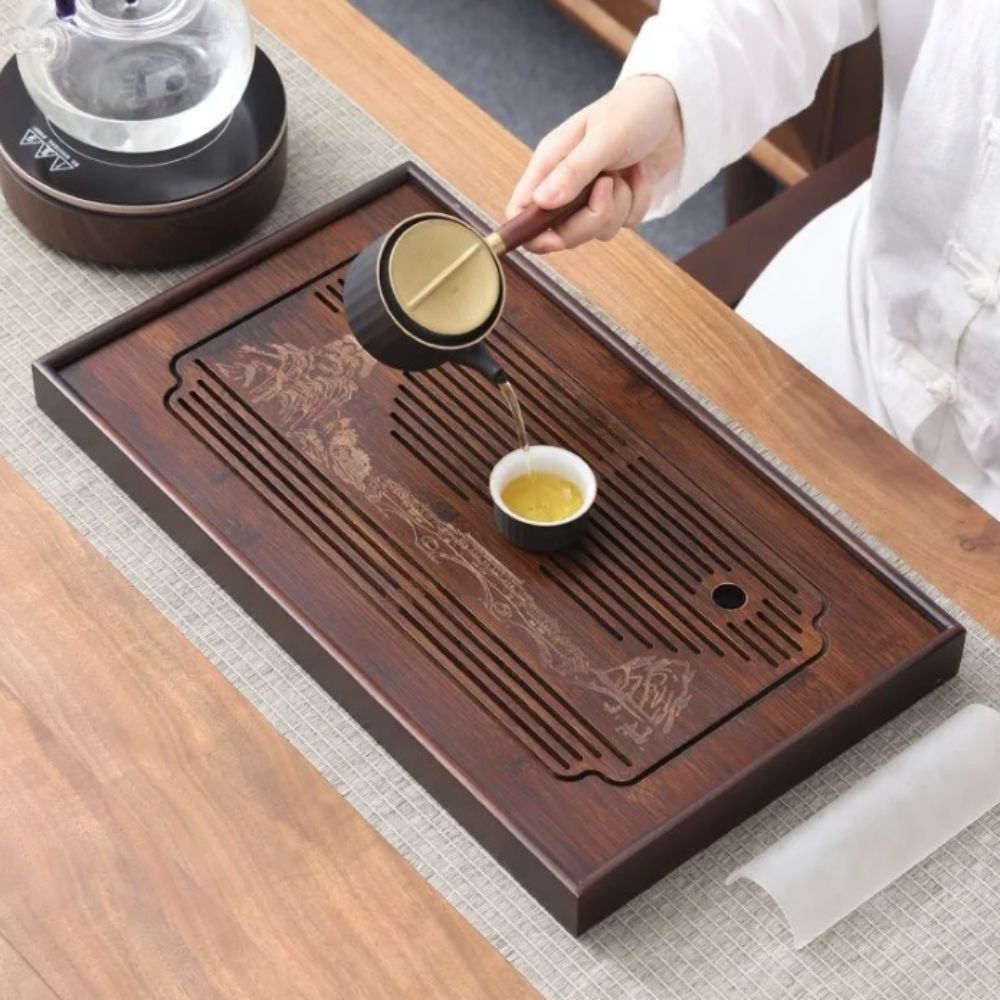Bamboo Chinese Kungfu Tea Tray - Bamboo Tea Tray ulasan dan harga