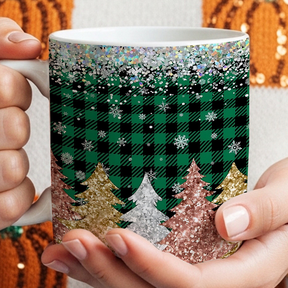 1pc Sparkling Christmas Buffal - Coffee Tea And Cocoa ulasan dan harga
