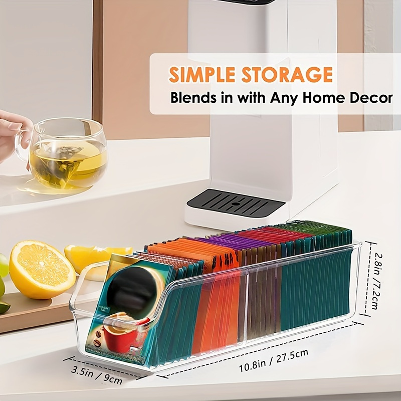 1pc Clear Tea Bag Organizer Bo - Coffee Tea Containers ulasan dan harga