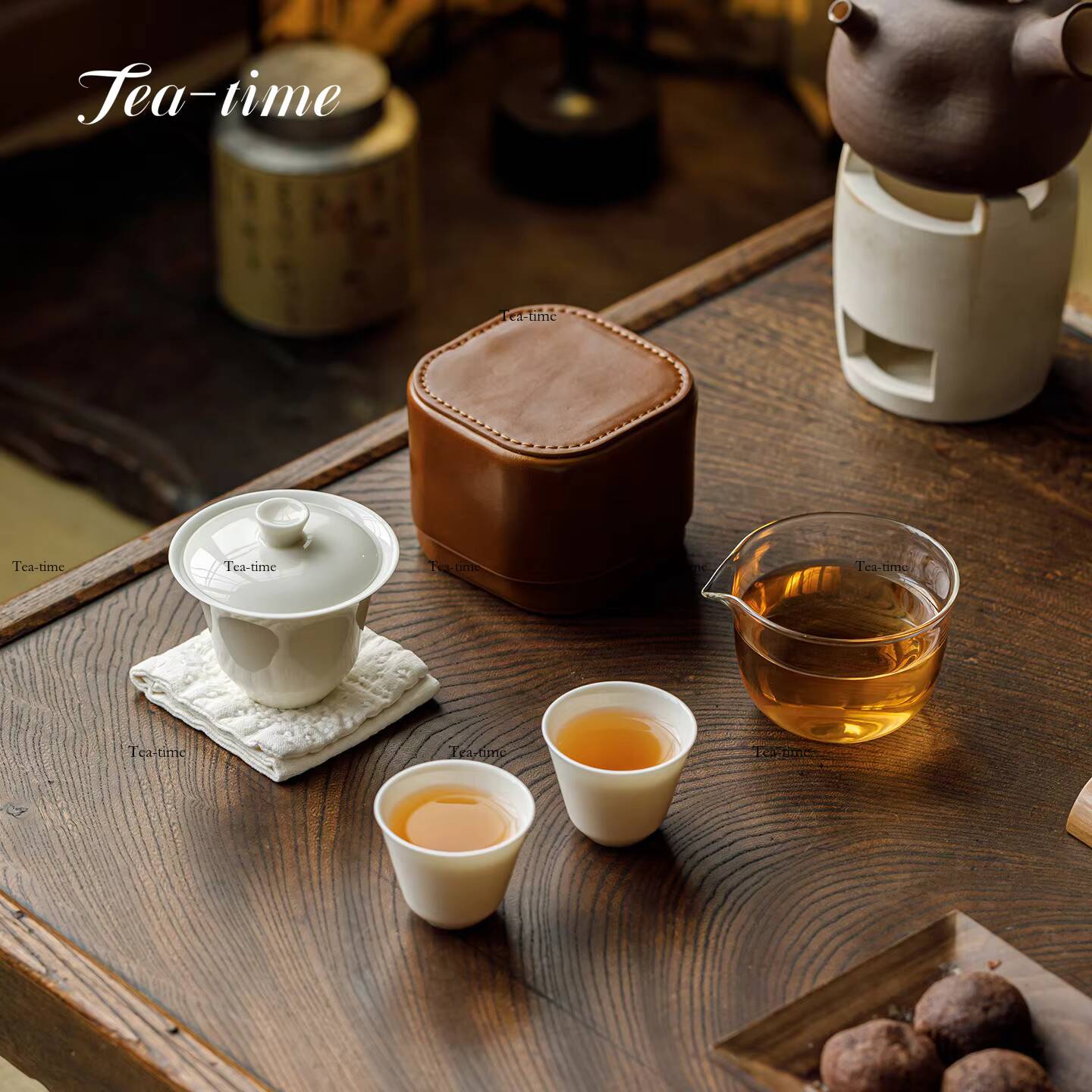 White Ceramic Travel Tea Set G - Gongfu Tea Set ulasan dan harga