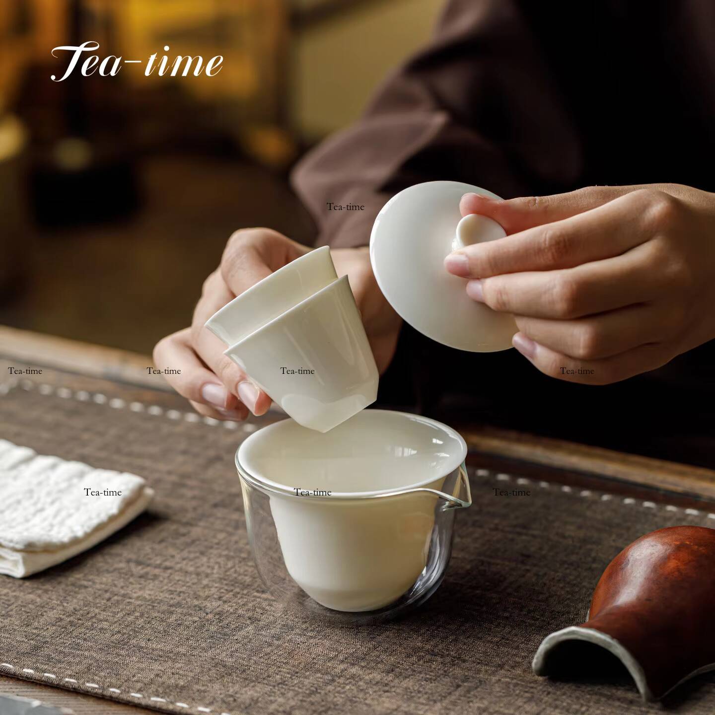 White Ceramic Travel Tea Set G - Gongfu Tea Set ulasan dan harga