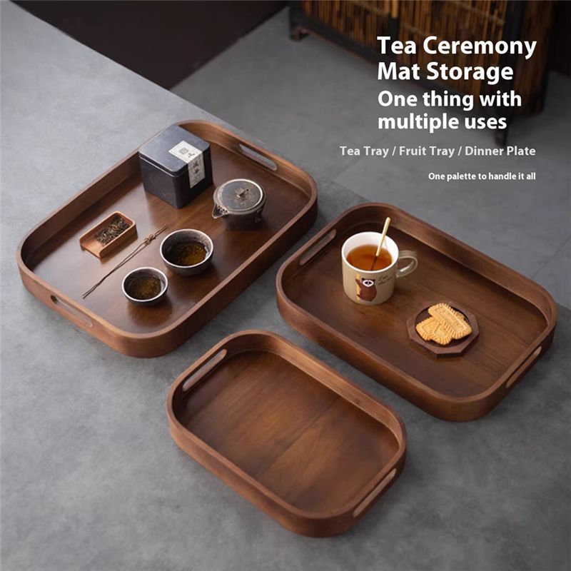 AC76-Tea Set Storage Plate Sol - Bamboo Tea Tray ulasan dan harga