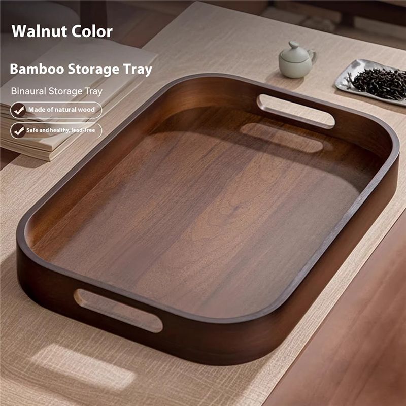 AC76-Tea Set Storage Plate Sol - Bamboo Tea Tray ulasan dan harga