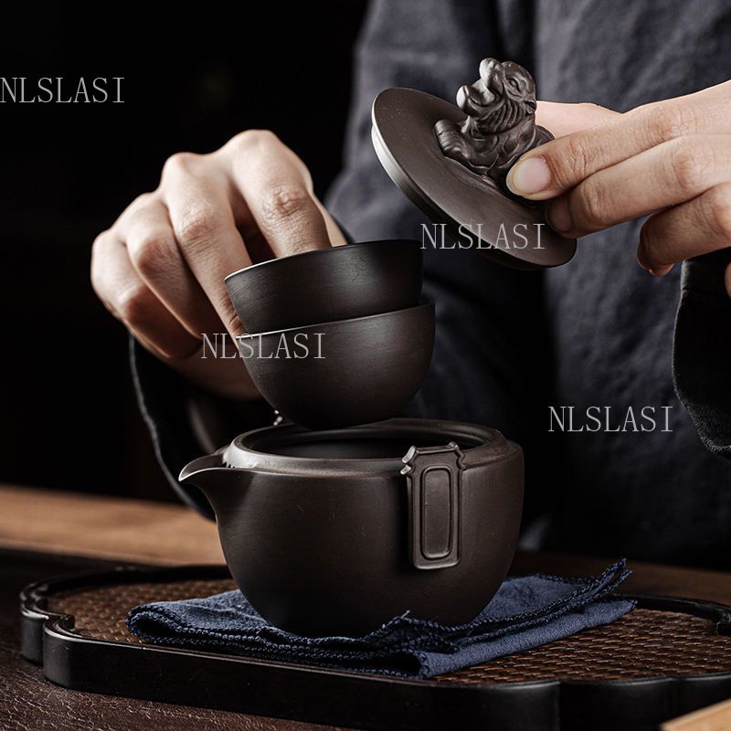 Portable Travel Zisha Gongfu T - Gongfu Tea Set ulasan dan harga