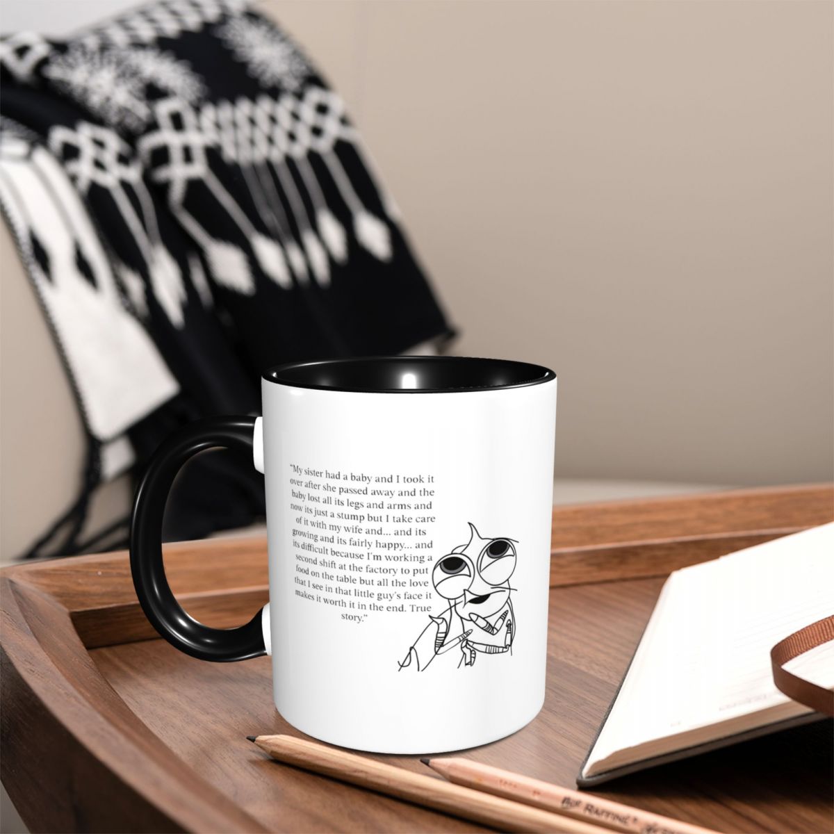 Shark Tales Shrimp Quote Mug F - Coffee Tea Quotes ulasan dan harga