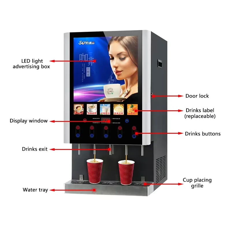 for 50SCW-12 Automatic Coffee  - Coffee Tea Vending Machine For Office ulasan dan harga
