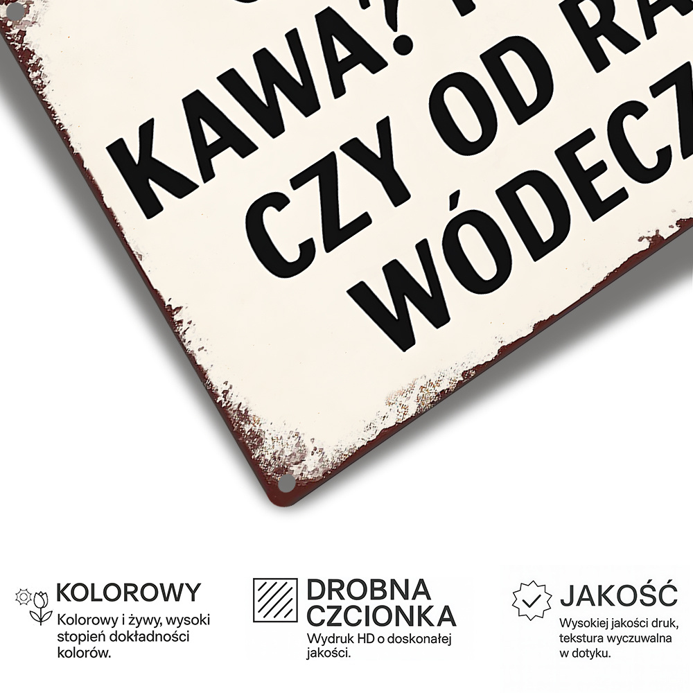 Vintage Metal Sign, Polish Fun - Coffee Tea Quotes ulasan dan harga