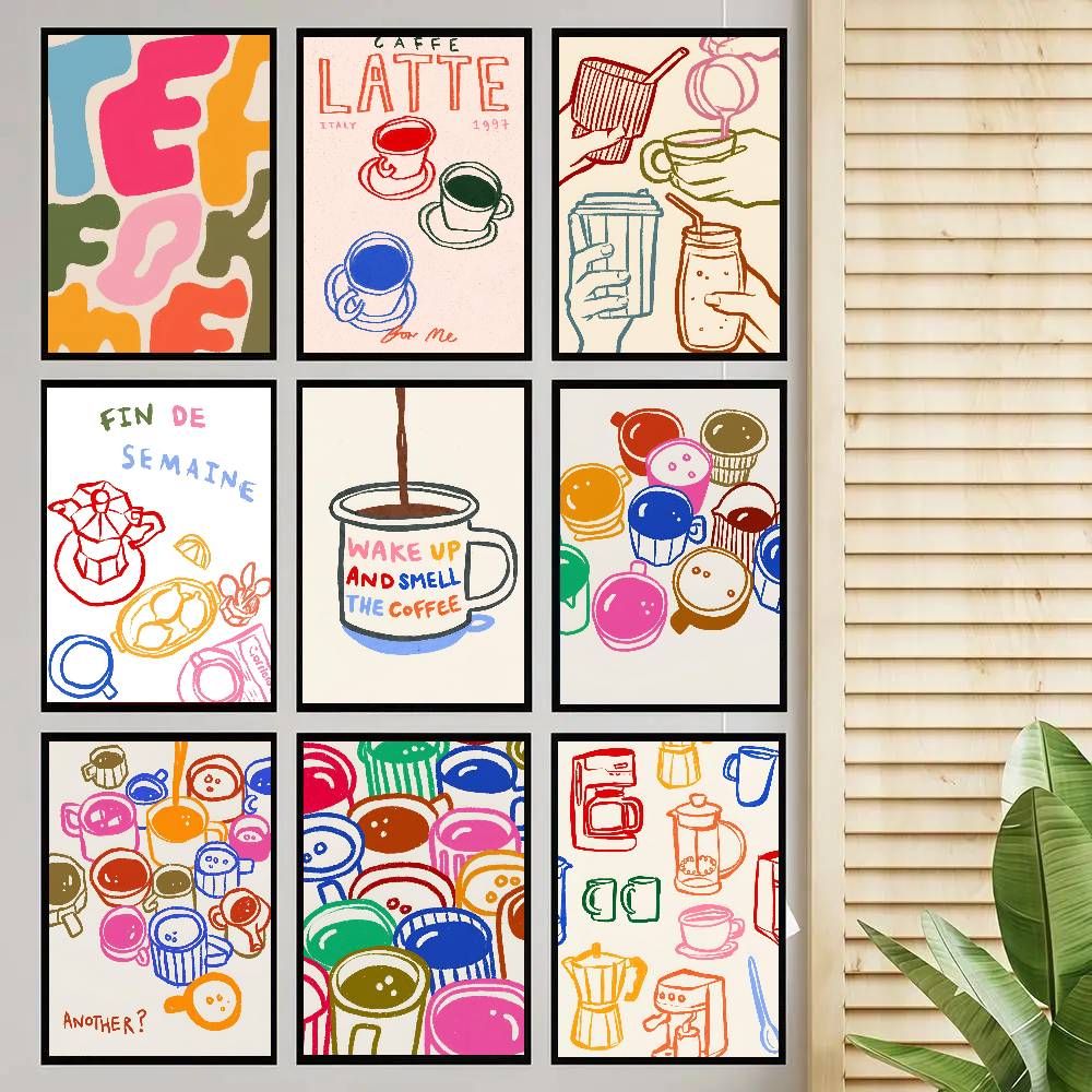 Color Aesthetics Retro Kitchen - Wallpaper Coffee And Tea ulasan dan harga