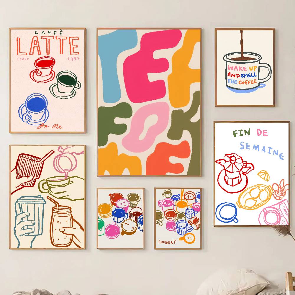 Color Aesthetics Retro Kitchen - Wallpaper Coffee And Tea ulasan dan harga