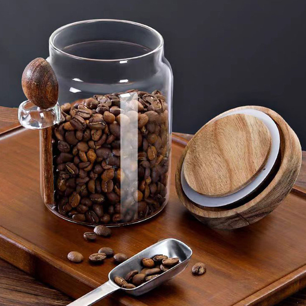 Transparent Glass Food Storage - Coffee Tea Containers ulasan dan harga