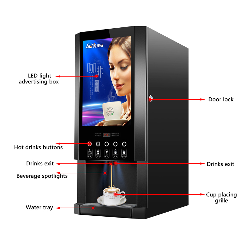 E-30SW Automatic Instant Coffe - Coffee Tea Vending Machine For Office ulasan dan harga