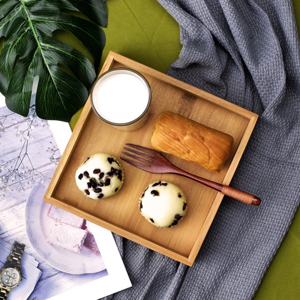 Rectangular Shape Japanese Sty - Bamboo Tea Tray ulasan dan harga