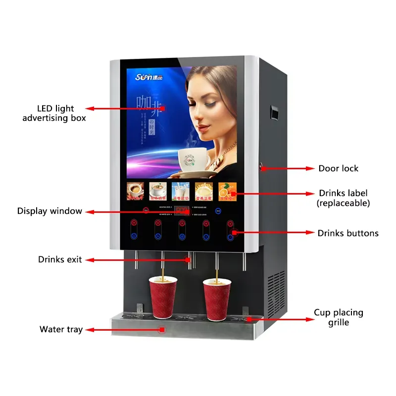 for 50SCW-12L Iced Coffee Vend - Coffee Tea Vending Machine For Office ulasan dan harga