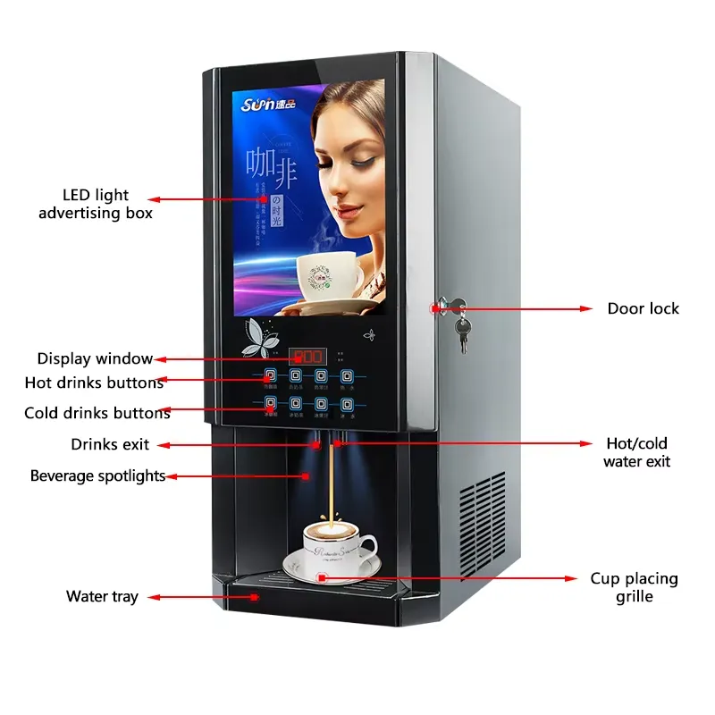 for 30SCW-8 Automatic Coffee M - Coffee Tea Vending Machine For Office ulasan dan harga