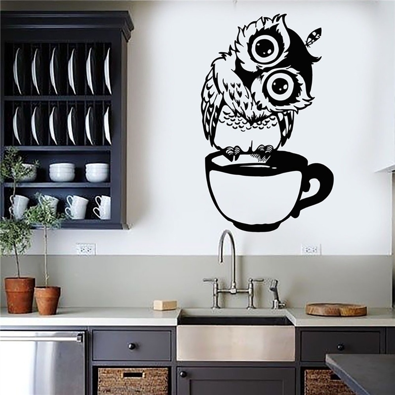 Funny Cartoon Owl Cup Of Tea C - Wallpaper Coffee And Tea ulasan dan harga