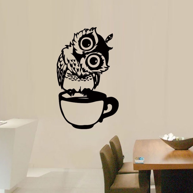 Funny Cartoon Owl Cup Of Tea C - Wallpaper Coffee And Tea ulasan dan harga
