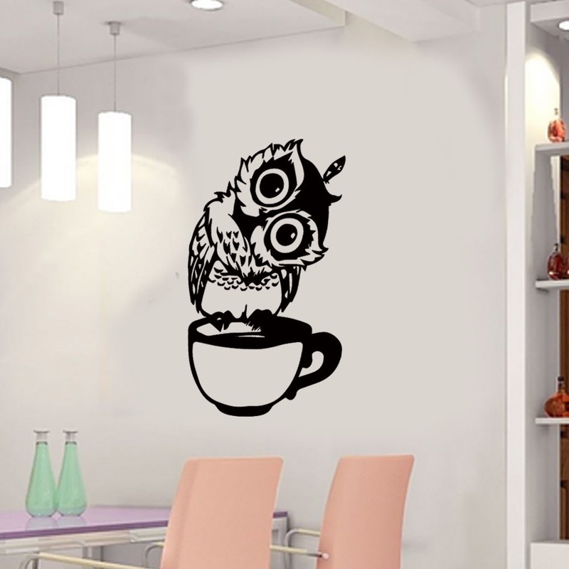 Funny Cartoon Owl Cup Of Tea C - Wallpaper Coffee And Tea ulasan dan harga